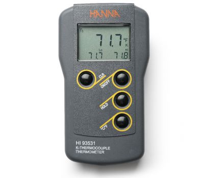 HI93531R портативный термометр с термопарой K-типа, разрешение 0,1С